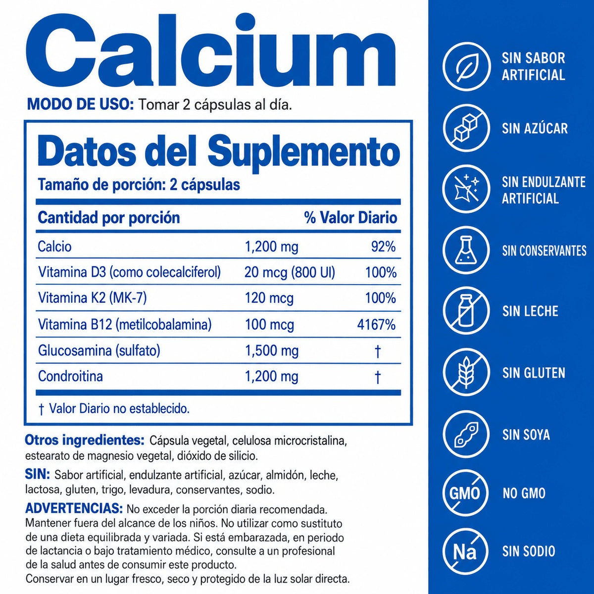 CALCIUM | D3, K2 y B12