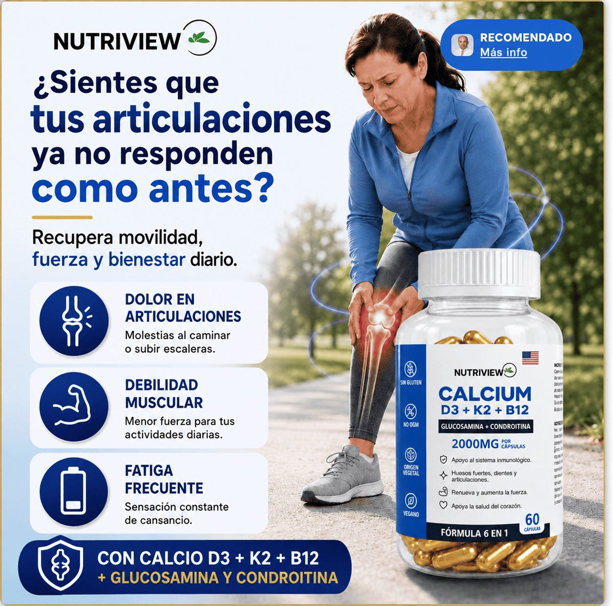 CALCIUM | D3, K2 y B12